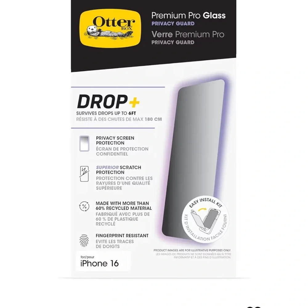 OtterBox Premium Pro Glass Privacy Screen for iPhone 16 Pro Max